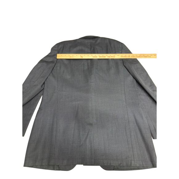 VTG "Town Clad" Pennys Mens BLAZER Gray & Black SZ NO SIZE TAG PLZ SEE MEASURE. - Picture 9 of 9